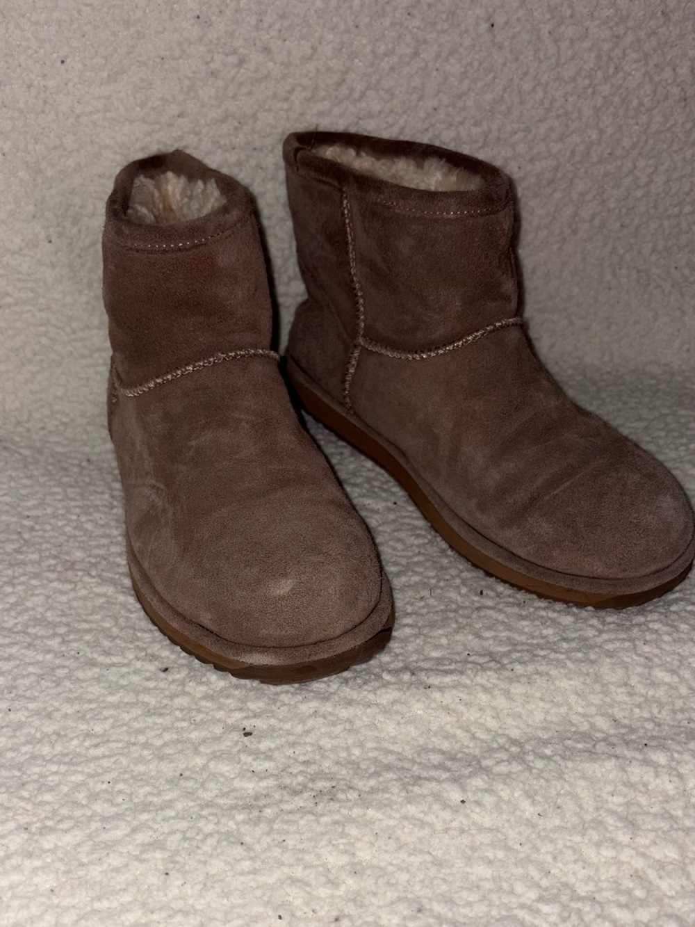 EMU Australia Cozy Brown Suede Shearling-Lined Ankle Boots